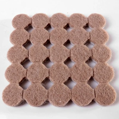 Image of White Hinge 100Pc Round Furniture Pads 15mm Stick On Anti Scratch/Skid Floor Protection Noise Dampening