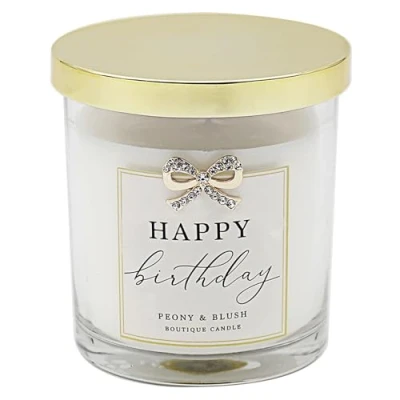 Image of Lesser &amp; Pavey Scented Happy Birthday Candles Lovely Fragrance Boutique Candle for Celebration Aromatherapy Home and Gift Madelaine by Hearts Design