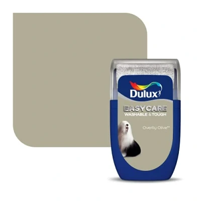 Image of Dulux Easycare Washable &amp; Tough Tester Paint, Overtly Olive, 30 ml