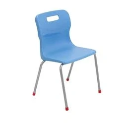 Image of Titan 4 Leg Chair Size 380mm Seat Height Sky Blue T14 CB