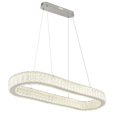 Image of Mucky 89x31cm Pendant Ceiling Light Chrome K5 Crystals LED Dimmable 2700 6000K Remote Control
