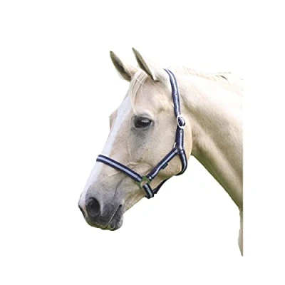 Image of Shires Wessex Pony/Horse Headcollar Full Navy/Silver