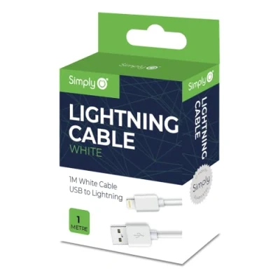 Image of 34x Simply USB iPhone Cable 1m White ICIP02