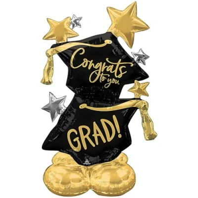 Image of amscan 4225711 Airloonz: Congrats To You Grad Foil Balloon P70 (50&quot;/127Cm)