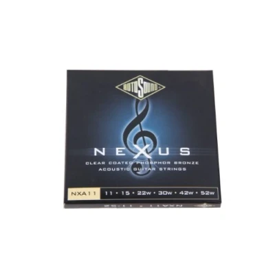 Image of Rotosound NXA11 Clear Coated Phosphor Bronze Light Gauge Acoustic Guitar Strings (11 15 22 30 42 52)