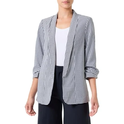 Image of Pieces Pcbosella 3/4 Sleeve Blazer, Women&#039;s, Size: Large, Black