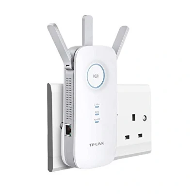 Image of TP Link AC1750 Universal Dual Band Range Extender, Broadband/Wi Fi Wi Booster/Hotspot with 1 Gigabit Port and 3 External Antennas (Renewed)