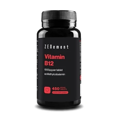 Image of Vitamin B12 High Strength 1000mcg VIT as Active Methylcobalamin 450 Vegan Tablets (14+ Months Supply) Tiredness and Fatigue Supplement Immunity Support GMP Approved