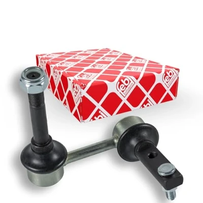 Image of 4881030010, 4881030020 Anti roll bar link FEBI BILSTEIN 42967 Front Axle Left 80mm M12 x 1,25, M8 1,25 with nuts Steel silver LEXUS: GS II
