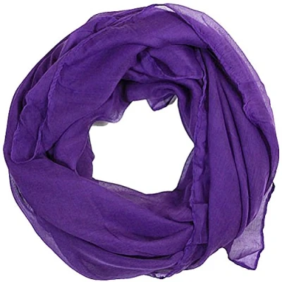 Image of Women Scarves Plain Lightweight All Seasons Shawl (Purple)