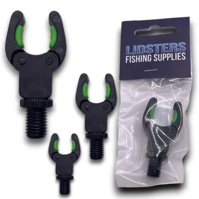 Image of 3 x LFS Rod Rests Self Adjusting Secure Back Butt Rest Carp Fishing (3 Green Rests)