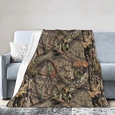 Image of Camo Hunting Camouflage Forest Throw Blanket Super Soft Warm Bed Blankets for Couch Bedroom Sofa Office Car, All Season Cozy Flannel Plush Girls Boys Adults, 80&quot;X60&quot;