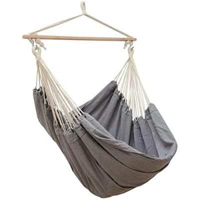 Image of AMANKA Innovative XXL Swing Chair 185x130cm Hanging Seat made of cloth Grey