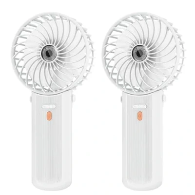 Image of Lepwings Portable Fan Handheld 2 Pack Mini Rechargeable Neck Hanging with 16 Hour Cooling, 4 Speeds Foldable Pocket for Summer Outdoor Travel Home Office Black