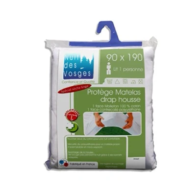 Image of Nuit des Vosges 2035612 Arnaud Mattress protector Waterproof Cotton White 190 x 90 cm