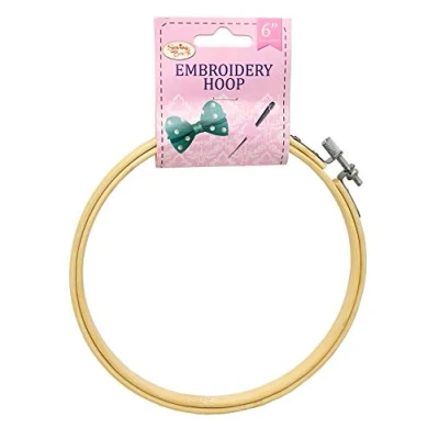 Image of Bamboo Wooden Embroidery Hoop Stitch Ring Frame 6&quot;