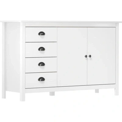 Image of vidaXL Sideboard Hill White 79x40x80 cm Solid Pine Wood
