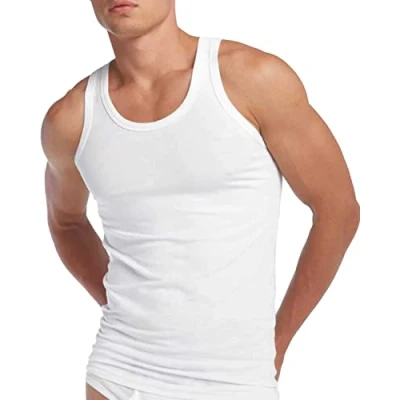 Image of Undercover 6 Pack Mens 100% Cotton Jersey Vests White 2XL