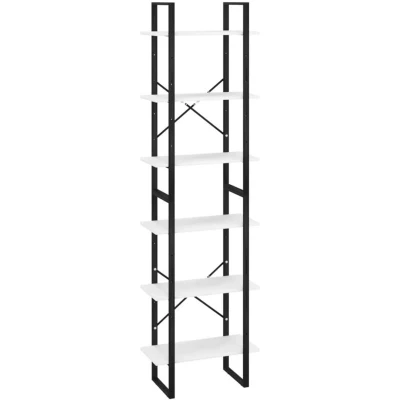 Image of vidaXL Storage Shelf White 60x30x210 cm Engineered Wood