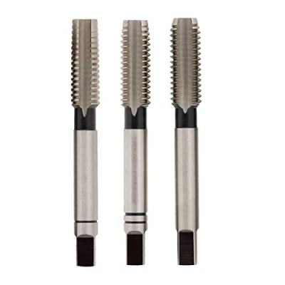 Image of UK Drills High Speed Steel Hand Taps HSS Twist Drill Bits Set of 2, Made drill, Stainless Steel, Cast Iron M20 x 2.5mm 1st,2nd,3rd Cut