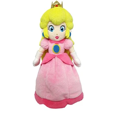 Image of Little Buddy Super Mario All Star Collection 1418 Peach Stuffed Plush, 10&quot;,Multicolor