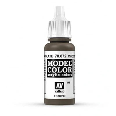Image of Vallejo Model Color 17 ml Acrylic Paint Chocolate Brown