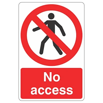 Image of 150mmx200mm No Access Sign Rigid plastic
