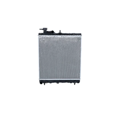 Image of 2531005500, 2531005900 Engine radiator NRF 58354 Aluminium 412mm 396mm 18mm with mounting parts Brazed cooling fins