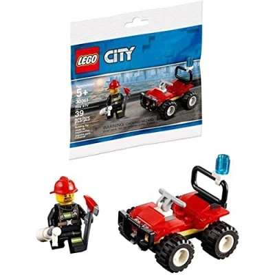 Image of LEGO 30361 Fire Brigade Buggy Building Blocks, Colourful, One Size, Pack of 39