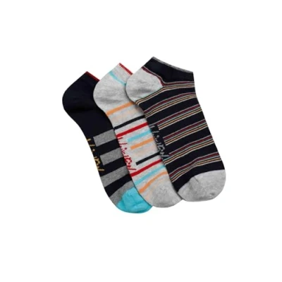Image of Weird Fish Rolph Trainer Socks 3 Pack Navy Size 7 11