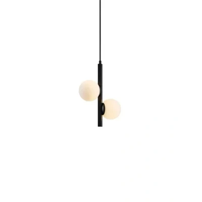 Image of Lucande Emarin hanging light, glass globes 2 bulb