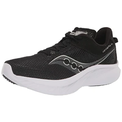 Image of Saucony Mens Kinvara 14, Black/White, 8.5