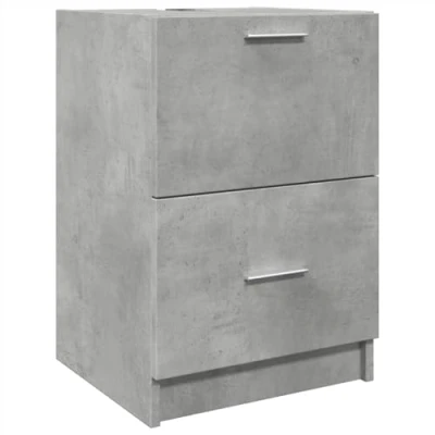 Image of vidaXL Sink Cabinet Concrete Grey Engineered Wood Under Storage 40x37x59 cm