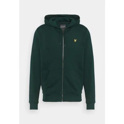 Image of Lyle &amp; Scott ZIP Through Hoodie Zipup sweatshirt, Men&#039;s, Size: Large, Olive