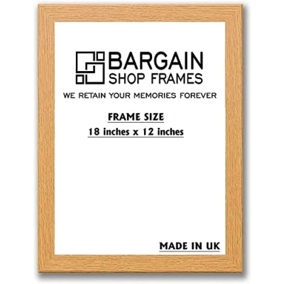 Image of Bargain Shop Az OAK WOODEN EFFECT PICTURE PHOTO POSTER FRAMES (18&quot; x 12&quot; (457.2mm 304.8mm))