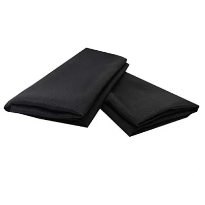 Image of Table_Linen 10pcs Square Polyester Napkins 19&#039;&#039; x (48cm 48cm) For Wedding Dinner Restaurant Xmas (BLACK)