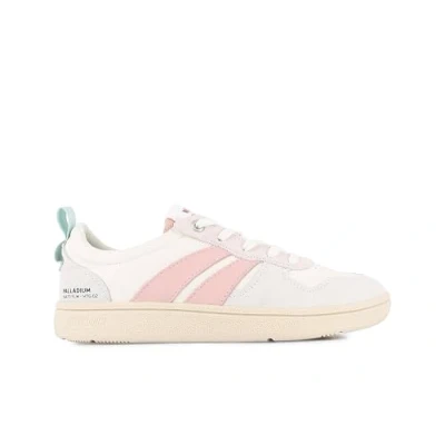 Image of Palladium CUP Flame Unisex Trainers, Size: 3.5, Cream/powder pink Leather and textile