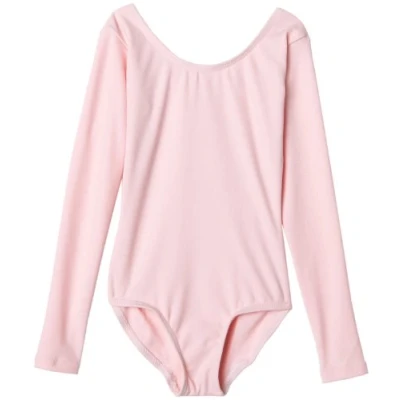 Image of Capezio Girl&#039;s Long Sleeve Leotard, Pink, S