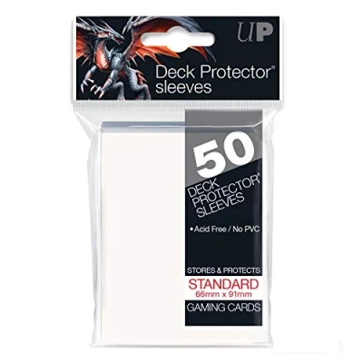Image of Ultra Pro White Deck Protectors. Standard Size. (50)
