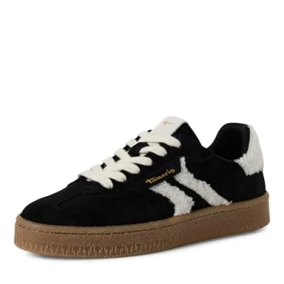 Image of Tamaris Women&#039;s Damen Sneaker Low 1 23723 44, Black Fur, 4 UK