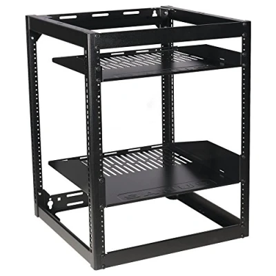 Image of Sanus CFR1615 B1 Component Series 15U Stackable Skeleton Rack (26&quot;) Black