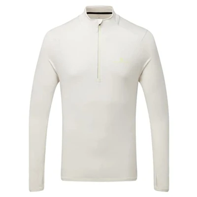 Image of RONHILL Running, Men&#039;s Life Practice 1/2 Zip Tee, LimestnMrl/FlYellow, M