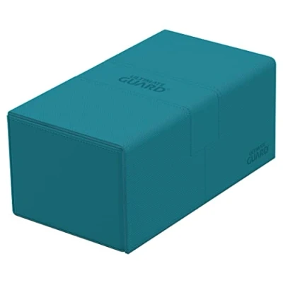 Image of Ultimate Guard Twin Flip`n`Tray 200+ XenoSkin Monocolour Petrol Blue