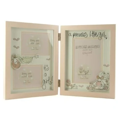 Image of tracey russell polkadot mdf photo frame &amp;1st/2nd scan girl