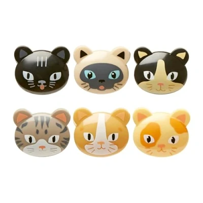 Image of Kikkerland Cat Bag Clips Set of 6 (BC45 A)