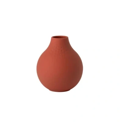 Image of Villeroy &amp; Boch Manufacture Collier Terre vase Perle Small, Stunning for chests of Drawers and Decorative Table Spreads, Premium Porcelain, Hand wash