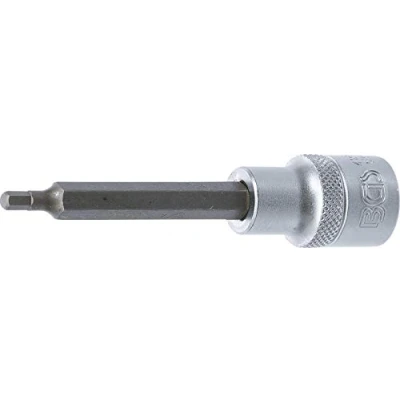 Image of BGS 4259 Bit Socket length 100 mm 12.5 (1/2&quot;) Drive internal Hexagon 4