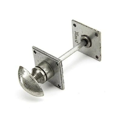 Image of Handmade Diamond Bathroom Thumbturn 1 1/2&quot; x Pewter Patina