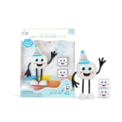 Image of Glo Pals GP FIN CHAR PPAL Party Pal Character. Water Activated Toy with 2 Reusable Cubes. Kids Colourful Bath Time Fun. Childrens Light up Sensory Play. Gift Suitable for Boys &amp; Girls 3+, Small