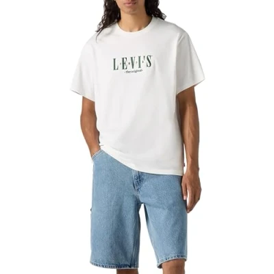 Image of Levis SS RELAXED FIT TEE men&#039;s T shirt in White